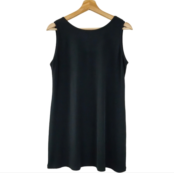 Clara Sun Woo Black Sleeveless Stretchy Career Tunic Top - Picture 2 of 3
